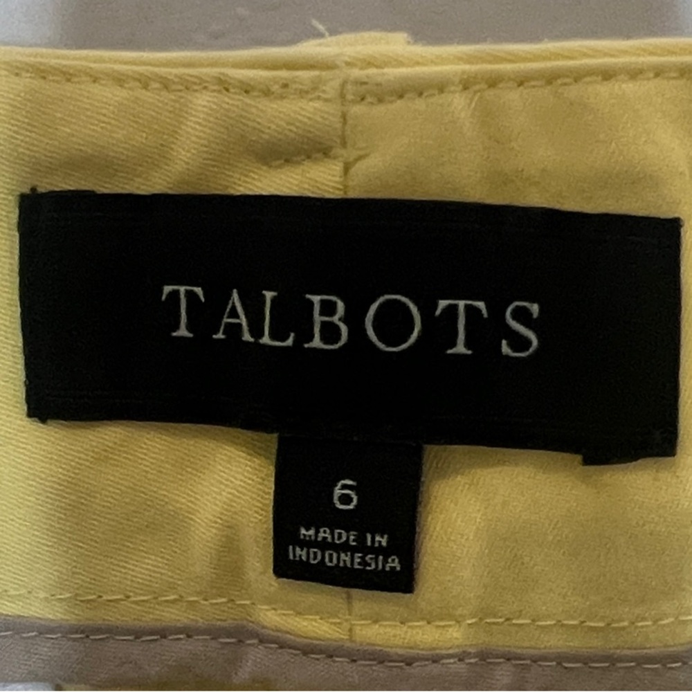 Talbots Bright Yellow Chino Bermuda Shorts size 6 - Picture 2 of 9